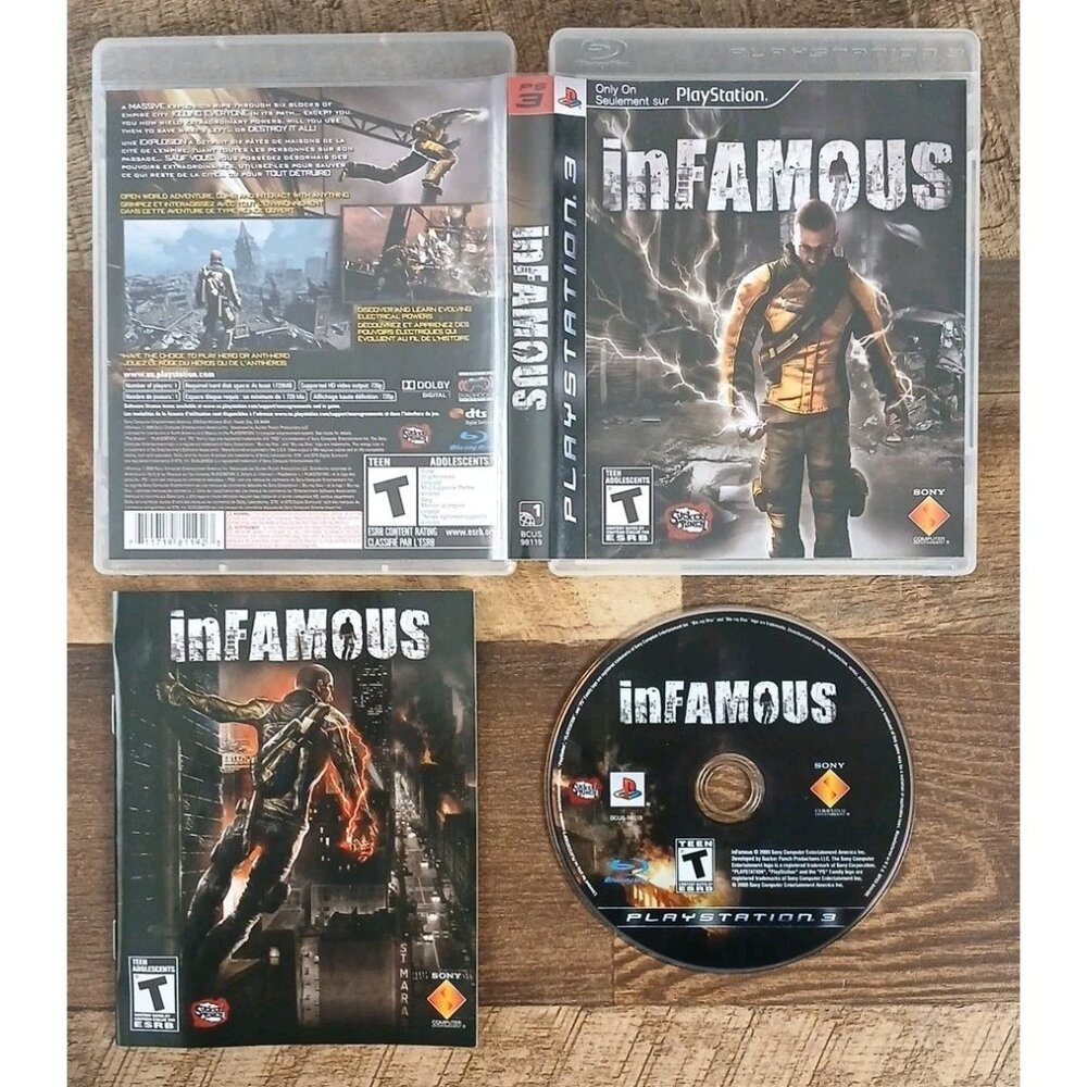 inFamous (Sony PlayStation 3, 2009) Complete CIB - Tested